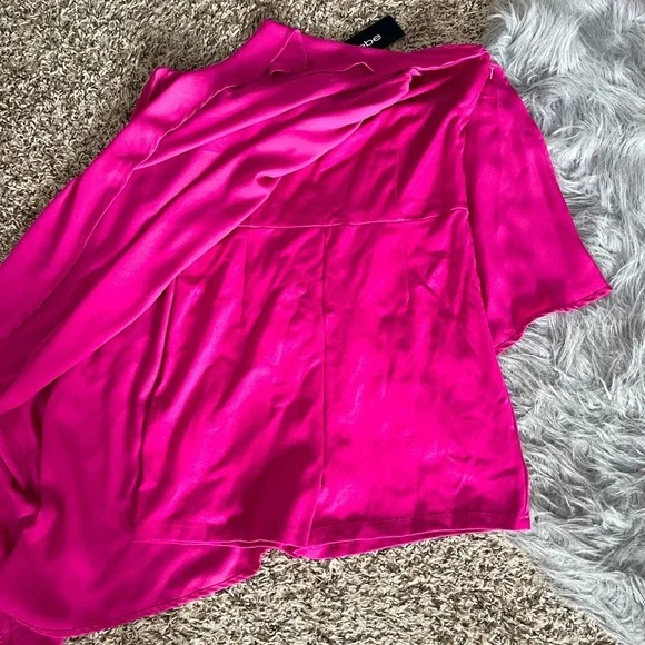 Bebe Asymmetrical Y2K Hot Pink Skirt With Shirts Women’s Size Large New With Tag - Picture 6 of 8